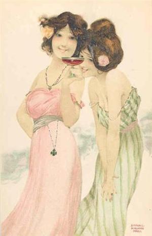 Girls With Good Luck Charms - Raphael Kirchner, circa 1905